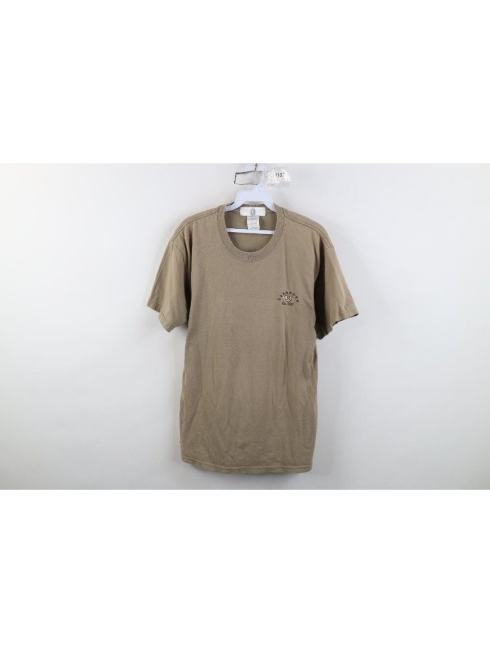 Vintage 90s Streetwear Mens Medium Faded Sarasota Florida T-Shirt Beige Cotton
